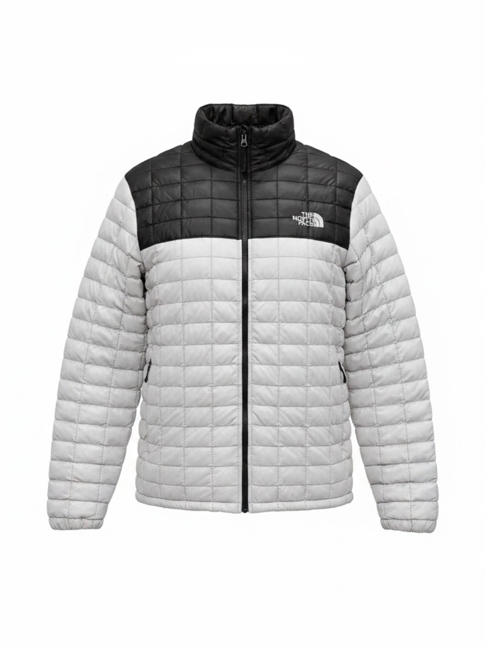 The North Face Men’s Black & Light Gray Quilted Puffer Jacket